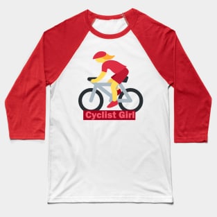 Cyclist girl Baseball T-Shirt